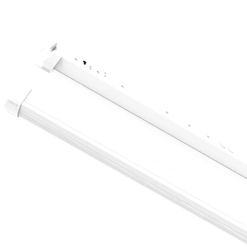 Produktbild: vit LED-armatur Liny Basic 130 cm med opal kupa