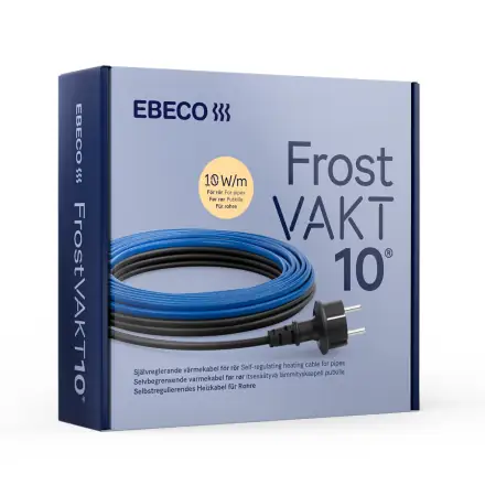 Produktbild: förpackning med värmekabeln Ebeco Frostvakt 10