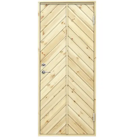 Produktbild: Kallförrådsdörr i furu, fiskben, 9 × 20, med karm