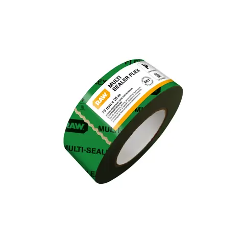 Produktbild: RAW Multi-Sealer Flex byggfolietejp, 50 mm × 25 m